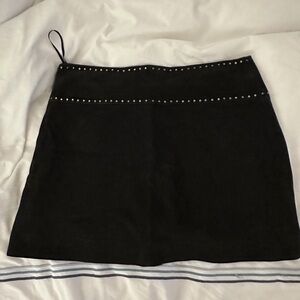 Joie Black Mini Skirt with Silver Studs